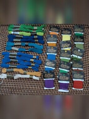 J&P Coats Cotton Embroidery Floss - Mixed Lot of 31 New & Used